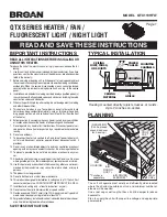 Предварительный просмотр 1 страницы Broan QTX110HFLT Instructions Manual