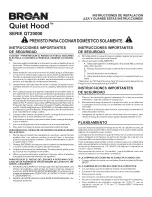 Предварительный просмотр 7 страницы Broan Quiet Hood QT20000 SERIES Installation Instructions Manual