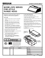 Предварительный просмотр 1 страницы Broan RP2 Series Specification Sheet