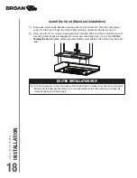 Preview for 18 page of Broan TEN1 Series Installation Use And Care Manual