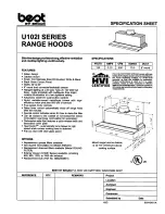 Предварительный просмотр 1 страницы Broan U1021 Specification Sheet