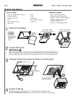 Preview for 7 page of Broan XB110LC Installation Manual