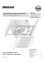 Broan ZB110HL1 Installation Manual предпросмотр