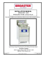Broaster 2400 Series Installation Manual preview