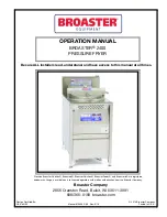 Предварительный просмотр 1 страницы Broaster 2400 Series Operation Manual