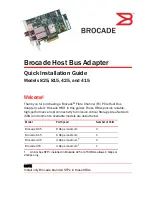 Preview for 1 page of Brocade Communications Systems 415 Quick Installation Manual