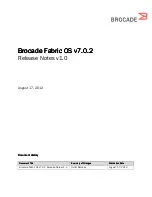 Предварительный просмотр 1 страницы Brocade Communications Systems Fabric OS v7.0.2 Release Note