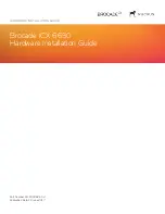 Brocade Communications Systems ICX 6650 series Hardware Installation Manual предпросмотр