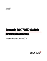 Предварительный просмотр 1 страницы Brocade Communications Systems ICX 7250-24 Hardware Installation Manual