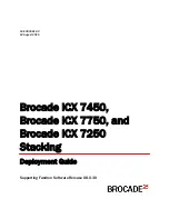 Предварительный просмотр 1 страницы Brocade Communications Systems ICX 7250 Stacking Deployment Manual