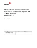 Brocade Communications Systems IronWare Release Note preview