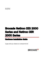 Предварительный просмотр 1 страницы Brocade Communications Systems NetIron CES 2000 Series Hardware Installation Manual