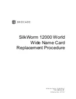 Brocade Communications Systems SilkWorm 12000 Replacement Procedure предпросмотр