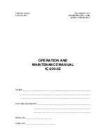 Preview for 1 page of Broderson IC-250 Operation And Maintenance Manual