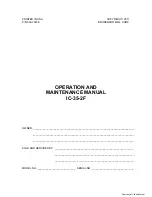 Broderson IC-35-2F Operating And Maintenance Manual preview