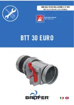 Preview for 1 page of Brofer BTT 30 EURO Series Installation And Use Manual