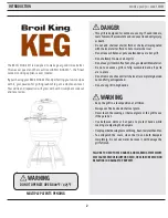 Предварительный просмотр 2 страницы Broil King 911050 Series Operation Handbook