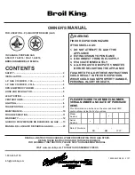 Preview for 1 page of Broil King 9202-54 Owner'S Manual