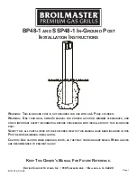 Предварительный просмотр 1 страницы Broil King BP48-1 Installation Instructions Manual