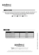 Preview for 2 page of Bromic Heating 2620970 Installation, Instruction And  Service Manual