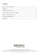 Preview for 2 page of Bromic Heating Junior Marine Installation, Instruction And  Service Manual