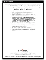 Предварительный просмотр 2 страницы Bromic Heating PLATINUM 300 BURNER Installation, Instruction And  Service Manual