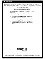 Preview for 2 page of Bromic Heating Tungsten Smart-Heat Installation, Instruction And  Service Manual