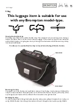 Brompton S Bag Quick Start Manual preview