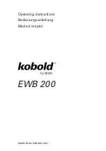 Предварительный просмотр 1 страницы Bron Kobold EWB 200 Operating Instructions Manual