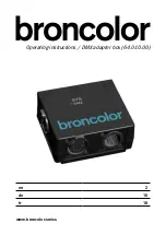 Broncolor 64.010.00 Operating Instructions Manual предпросмотр