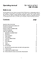Preview for 2 page of Broncolor HMI 575.800 Operating Instructions Manual