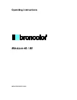 Предварительный просмотр 1 страницы Broncolor Minicom 40 Operating Instructions Manual