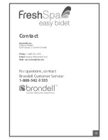 Предварительный просмотр 15 страницы brondell FreshSpa easy bidet Owner'S Manual