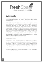 Preview for 16 page of brondell FreshSpa Warm  FSW 20 Owner'S Manual