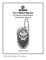 BRONDI FX-3 TWIN PMR 446 Instruction Manual preview
