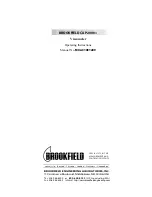 Preview for 1 page of Brookfield CAP 2000+H Operating Instructions Manual