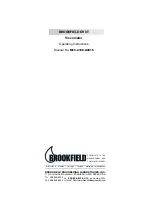 Brookfield DV3T Operating Instructions Manual preview