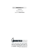 Brookfield KU-2 Operating Instructions Manual preview