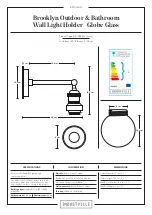 Предварительный просмотр 2 страницы Brooklyn BR-IP65-WL-GLG Quick Start Manual