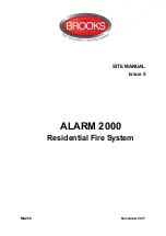 Предварительный просмотр 1 страницы Brooks ALARM 2000 Site Manual