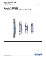 Preview for 1 page of Brooks GT1600 Installation And Operation Manual