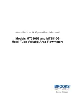 Preview for 1 page of Brooks MT 3809 Installation & Operation Manual