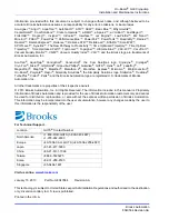 Preview for 2 page of Brooks On-Board 8 Installation And Maintenance Instructions Manual