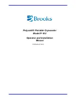 Preview for 1 page of Brooks Polycold P-102 Operator And Installation Manual