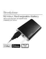 Предварительный просмотр 1 страницы Brookstone 92-Hour Rechargeable Battery User Manual