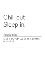 Brookstone Bed Fan with Wireless Remote User Manual предпросмотр