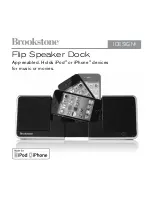 Brookstone iDesign Flip Speaker Dock User Manual preview