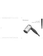 Brookstone Travel hair dryer Instruction Manual preview