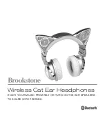 Brookstone Wireless Cat Ear Headphones Manual предпросмотр