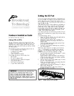 Предварительный просмотр 1 страницы Brooktrout Technology Vantage VPS Hardware Installation Manual